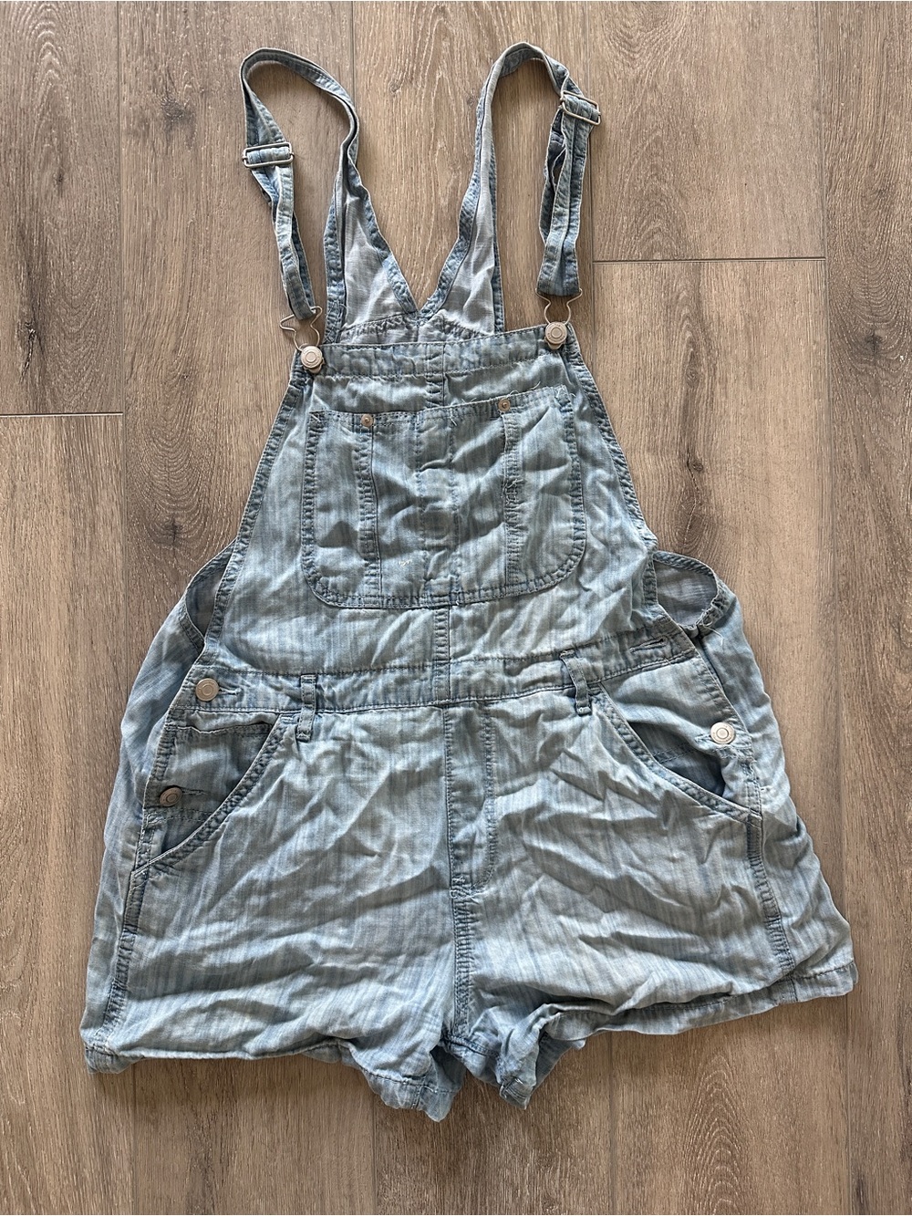 TNA Light Blue Denim Shortalls